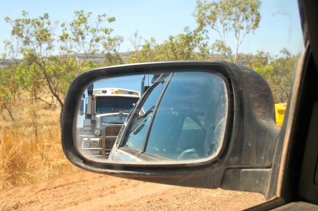 Camping your way around Australia: Reflection of a road train