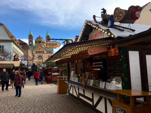 Christmas Market in Cologne during the day