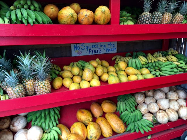 Fresh fruit in Hawaii