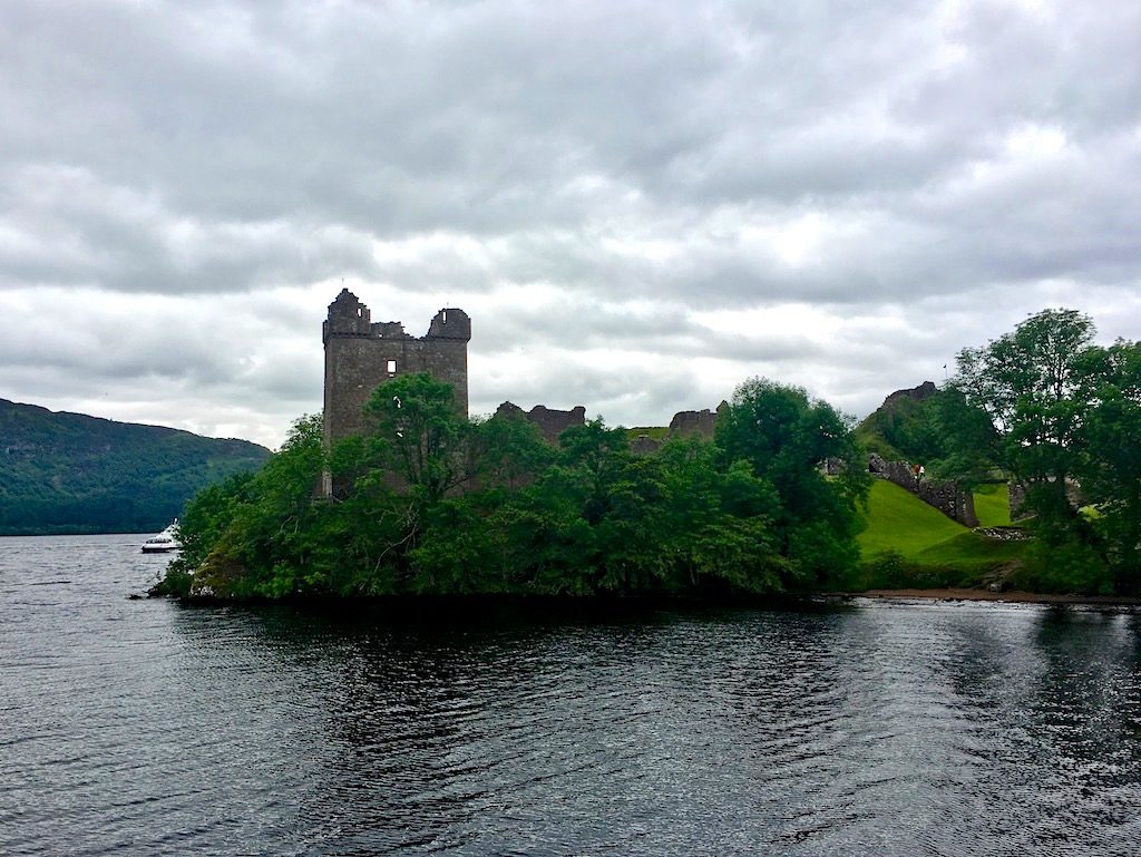 View of Urquhart Castle from the boat