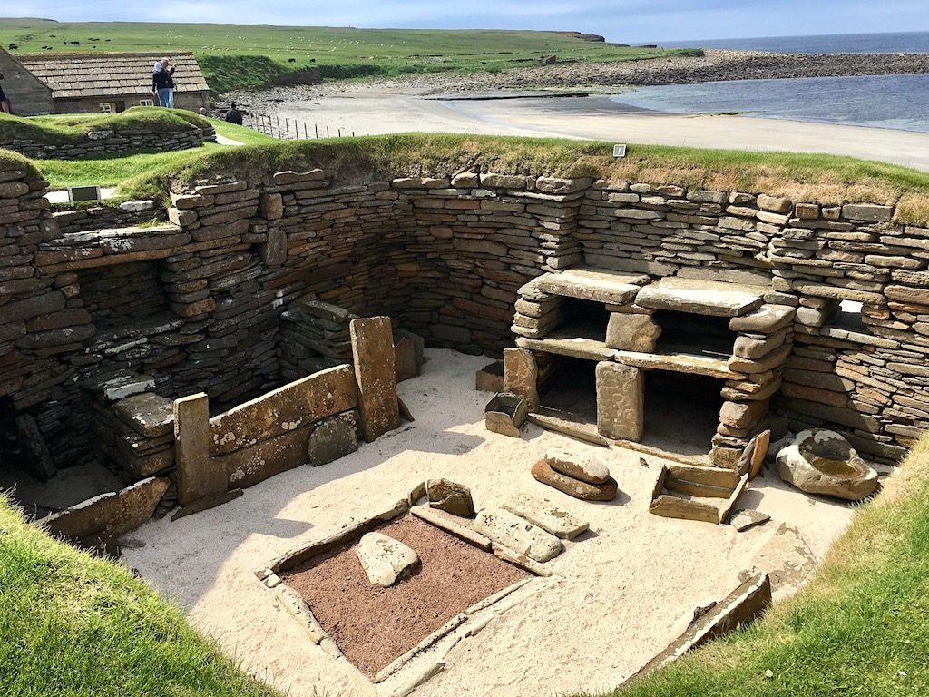 The neolithic houses at Skara Brae on the Orkney Islands