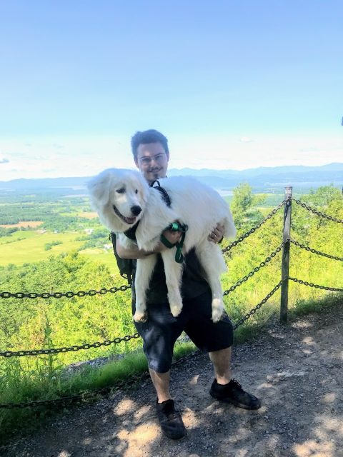 Mount Philo Trail with dog