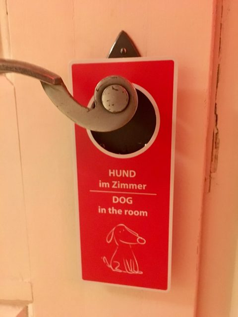 Dog Door-Hanger at Pet-Friendly Hotel