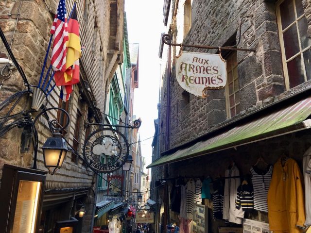 Narrow street on Mont-Saint-Michel