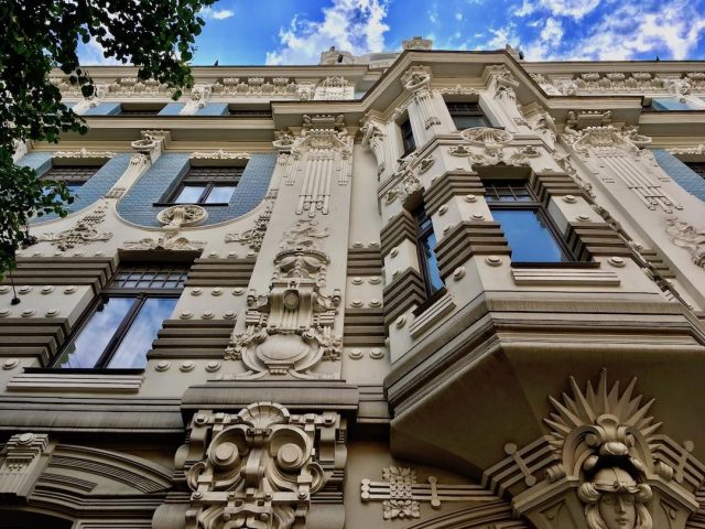 Art nouveau buildings in Riga