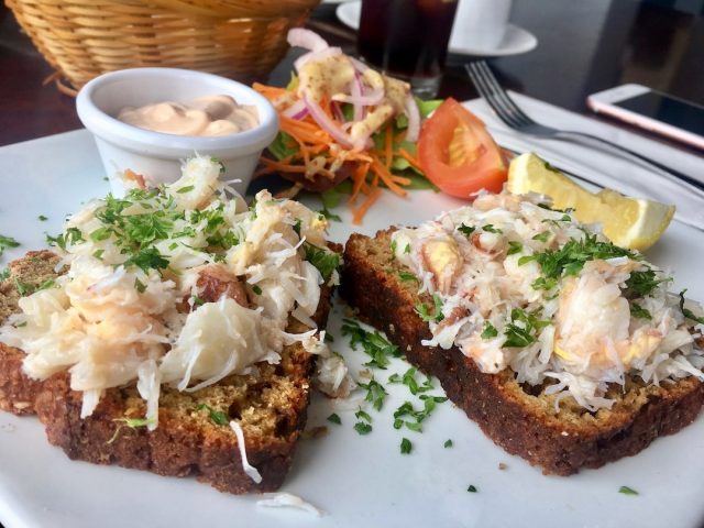 Fresh seafood dinner in Ireland