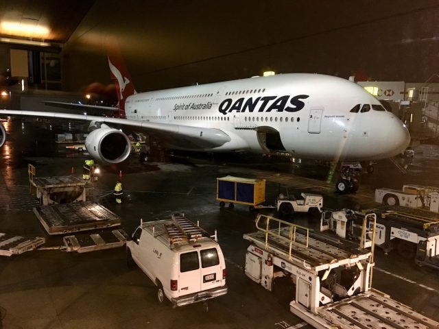 Qantas Plane at LA Airport