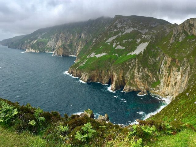 High up on the cliffs of Slieve League