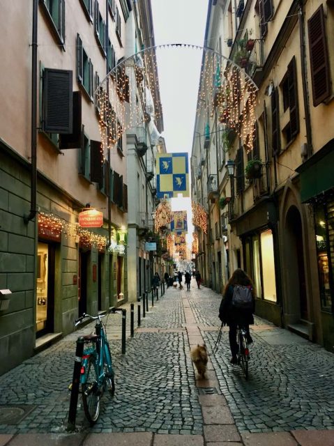 Cobblestone street in Turin
