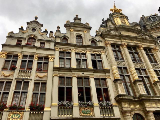 The grand guildhalls lining the Grand Place in Brussels