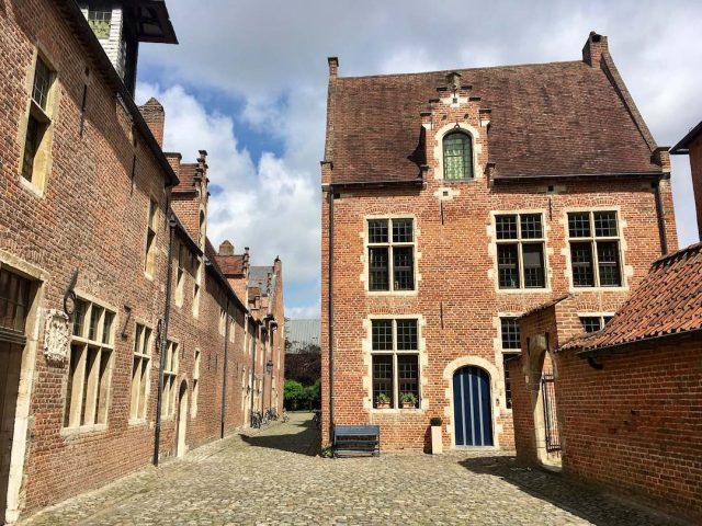 The quiet streets of the beguinage in Leuven
