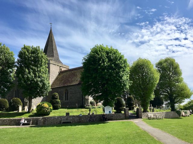 The village green and St Andrew's Church in Alfriston