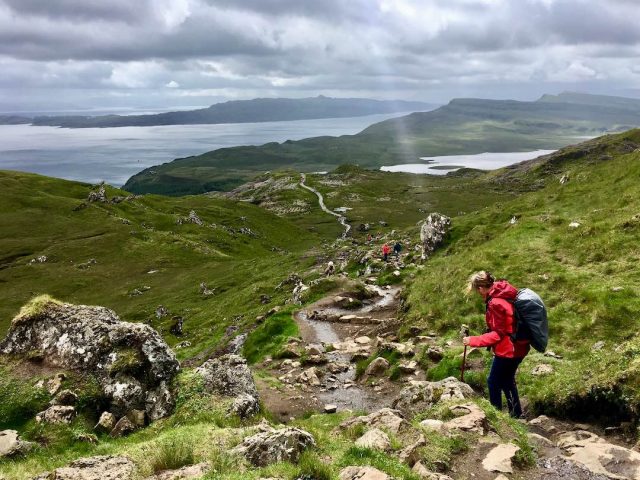 The descent down from Old Man of Storr