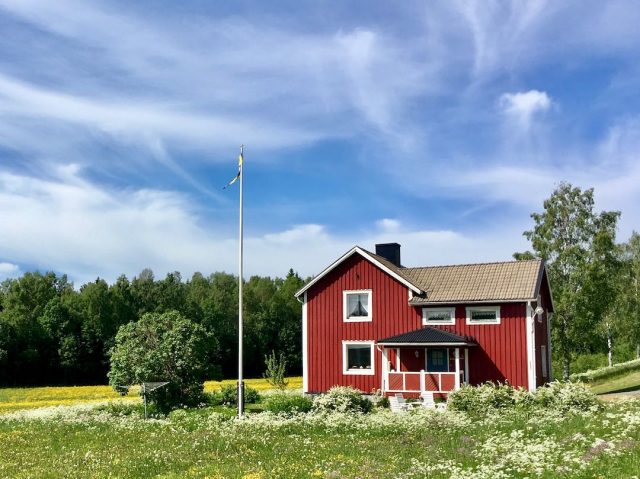 Typical farmhouse in the Swedish countryside