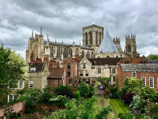 Looking across at York Minster from the city walls