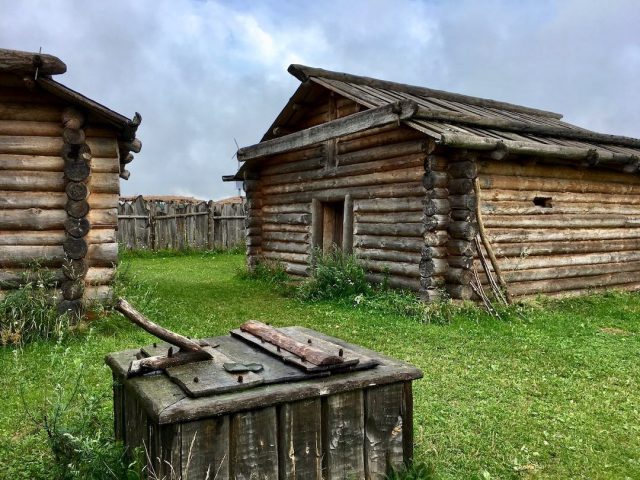 Replicas of medieval-period buildings at Kernave Archaelogical Site