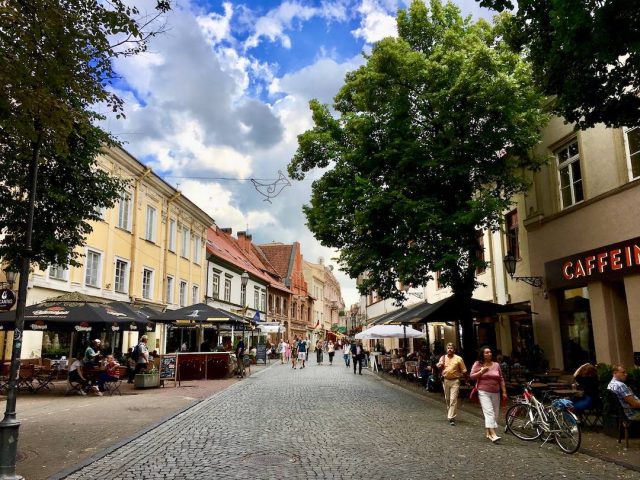 The cobblestone streets of Vilnius