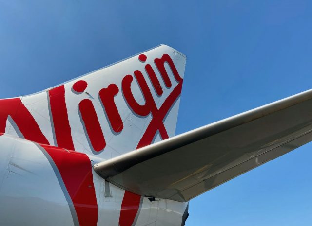 Virgin plane tail