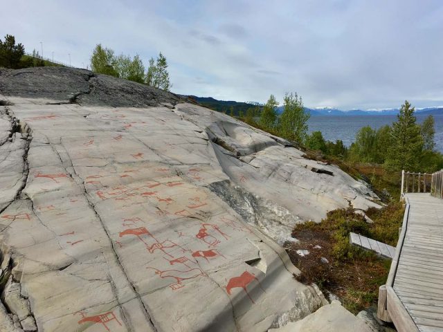 Prehistoric rock carvings near the Alta Museum