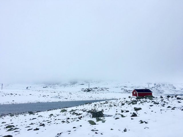 Snow Road in Norway