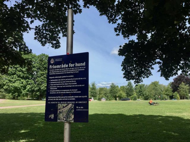 The dog park in Vigelandsparken in Oslo