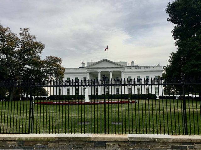 View of the White House from the far northern side