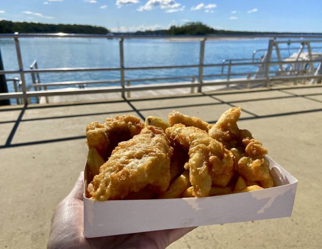 Fish 'n' chips in Huskisson