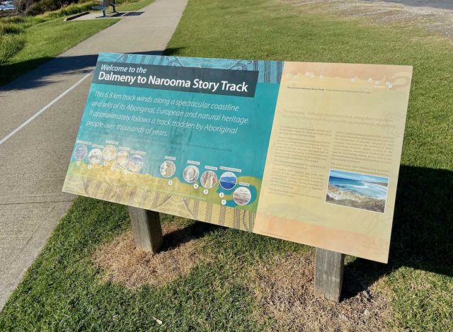 Signs along the Dalmeny to Narooma Coastal Walkway