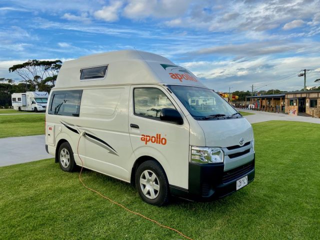 Apollo campervan at caravan park