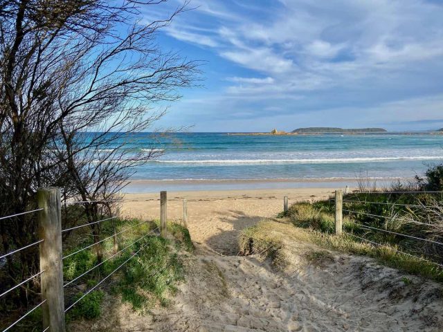 The ocean side of Tomaga River Beach