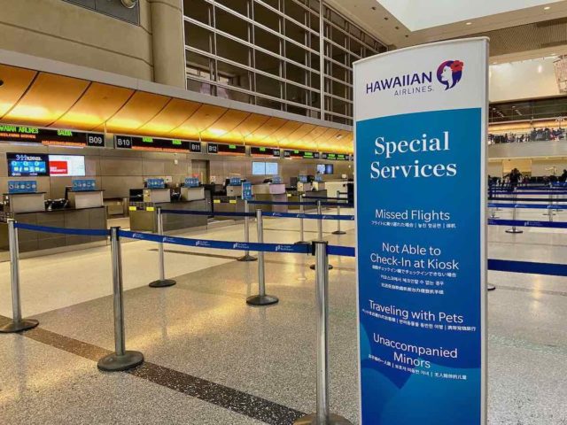 Hawaiian Airlines Special Services Sign