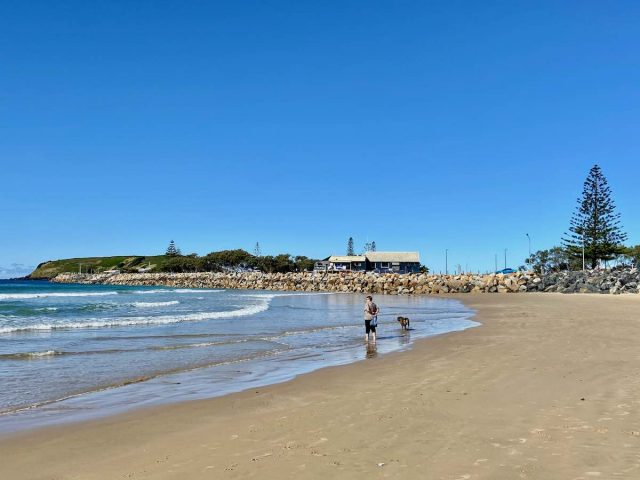 The dog-friendly North Walle Beach, Coffs Harbour