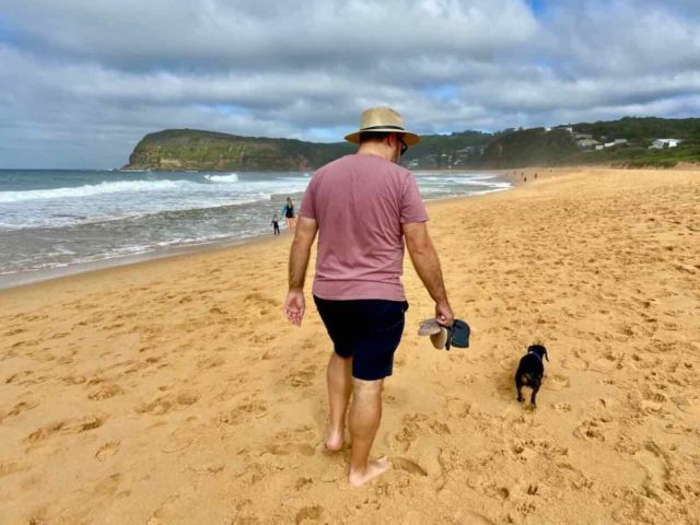 Copacabana Beach Walking with Dog