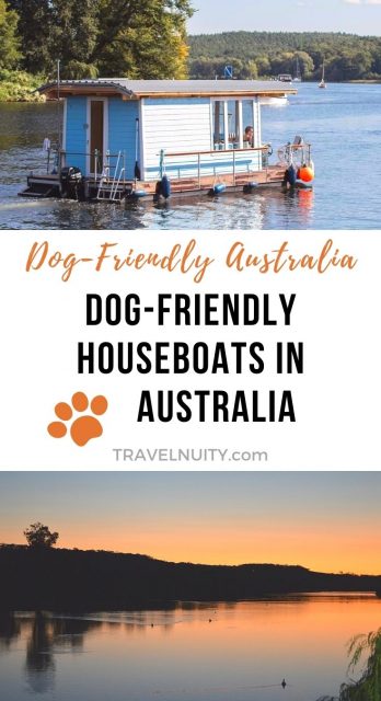 Dog-friendly houseboats in Australia pin