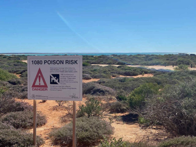 1080 Baiting Signs Shark Bay