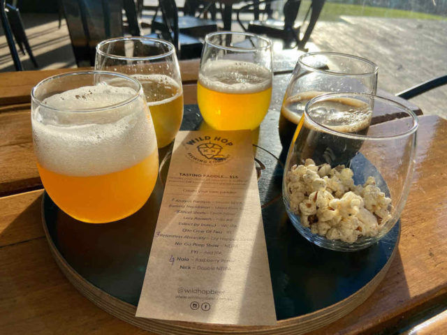 Wild Hop Brewery Tasting Paddle