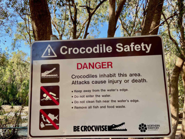 Crocodile Safety Sign Katherine