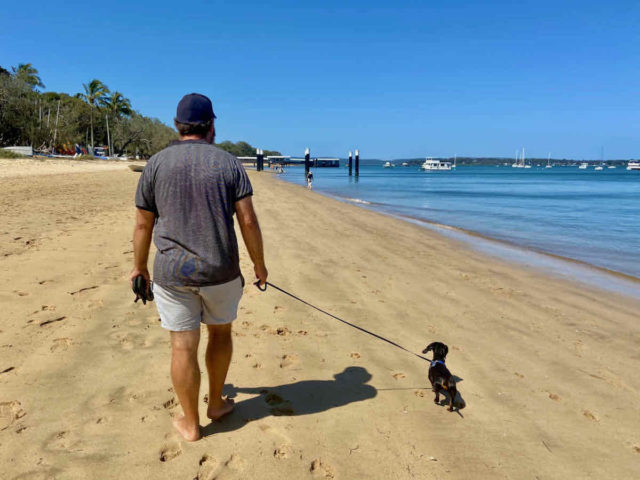 Coochiemudlo Island Walking with Dog
