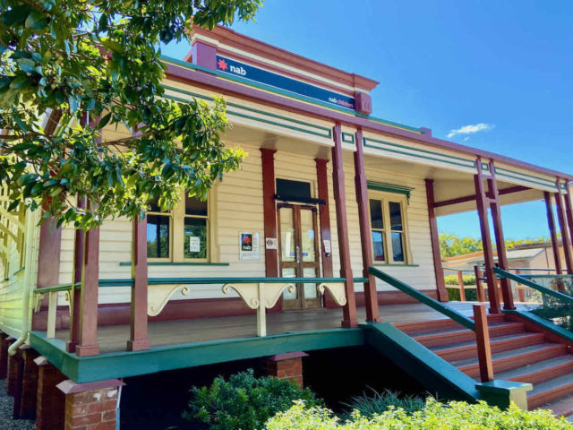 Historic NAB Bank Building in Childers