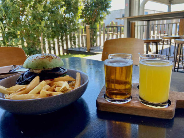 Land and Sea Brewery Mushroom Burger