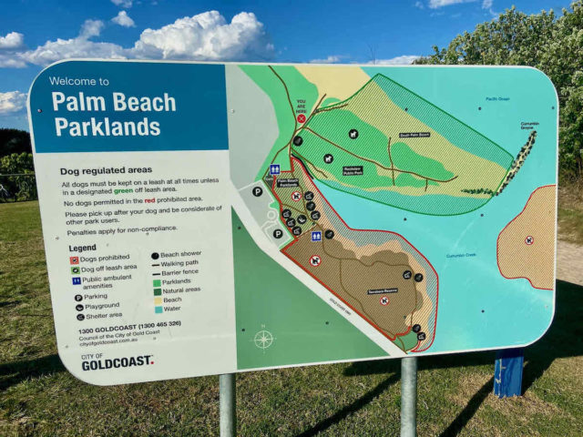 Palm Beach Parklands Dog Sign