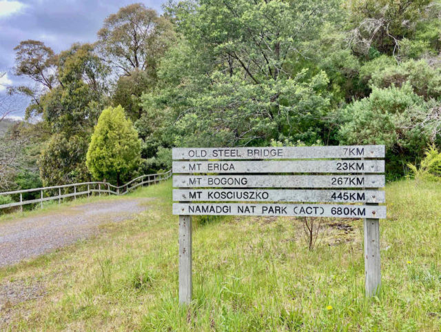 Start of Australian Alps Walking Track Walhalla