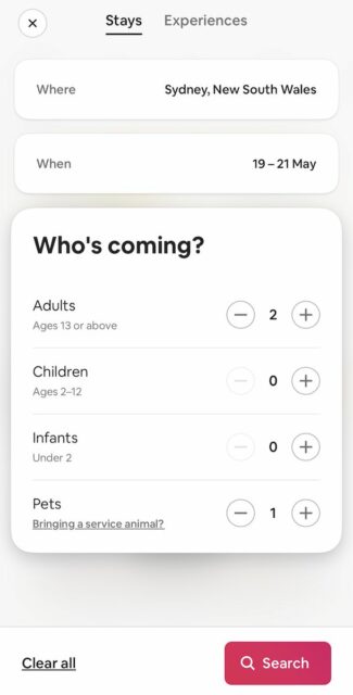 Airbnb App Search