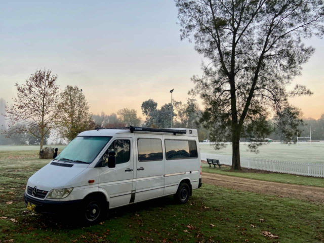 Campervan at Adelong Showground