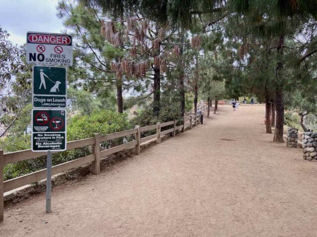Griffith Park Dogs on Leash Sign
