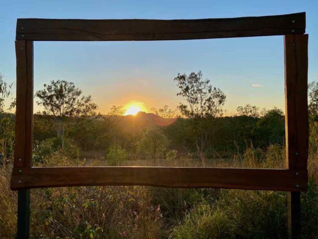 Mt Larcom Big Picture Frame Sunrise