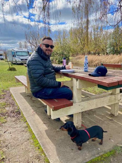 Picnic with Dog Along the Hume Highway