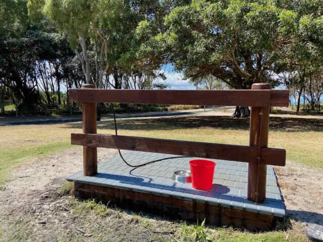 Dog wash area at Bribie Island