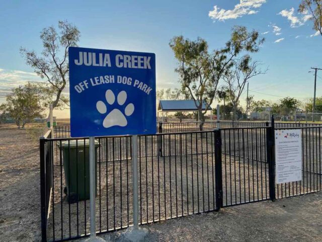 Julia Creek Off Leash Dog Park Entrance