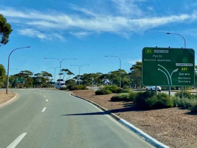 Stuart Highway Sign Port Augusta